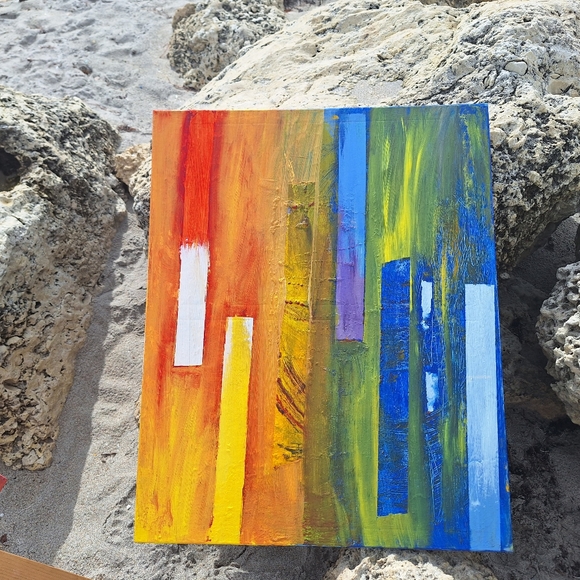 HandMade Acrylic Painting Relaxing Balanc "24 x "30 - Picture 6 of 6